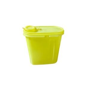 Tupperware Liquid Juice Dry Storage Container Flip Top Lide Lemon Yellow 587-9